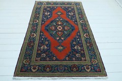Turkish Azeri Carpet Rug, Classic Rug5X7, Antique Rug, Wool Rug 52″x81″ Area Rug