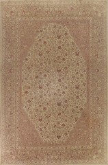 Pre-1900 Antique Handmade Agra Indo Area Rug 10×13 Ft Vegetable Dye Wool Carpet
