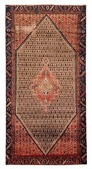 Vintage 4’7″ x 9’3″ Traditional Hand Knotted Vegetable Dye Wool Area Rug