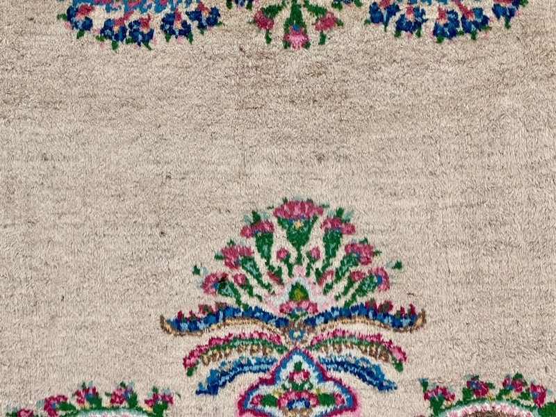 Vintage 10x12 Lavar Kirman Hand Knotted Wool Oriental Area Rug Large Cameo Peach gallery