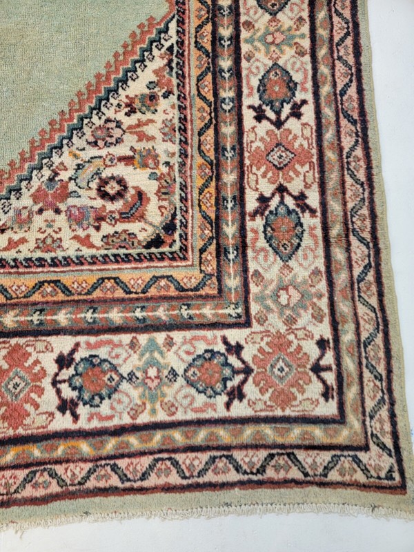 Antique Oriental Hand-Knotted Wool Area Rug Light Blue/Ivory/Red 8'8" x 11'8" gallery