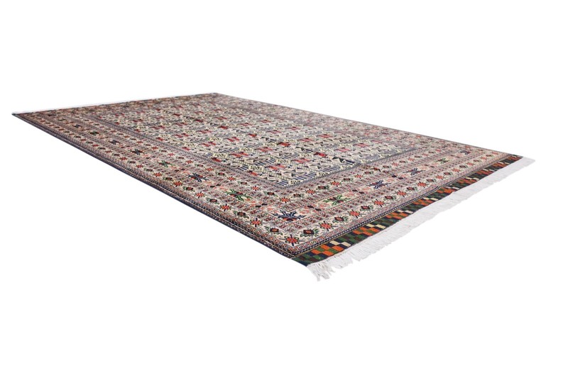 6x9ft Handmade Silver like Color Afghan Rug, Turkish Style, Wool, R118 gallery