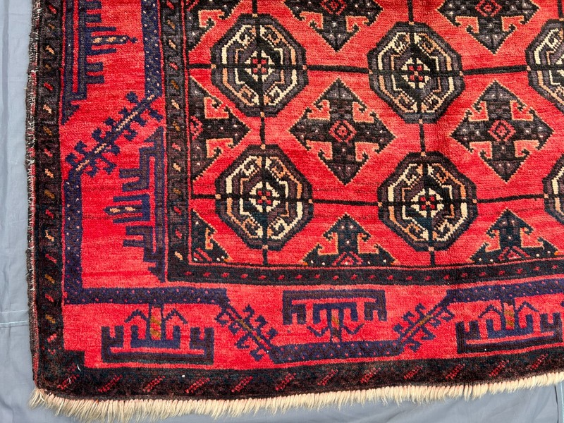 3'7x6'5 ft Vintage Turkmen Bokhara Hand Knotted Oriental Area Rug gallery