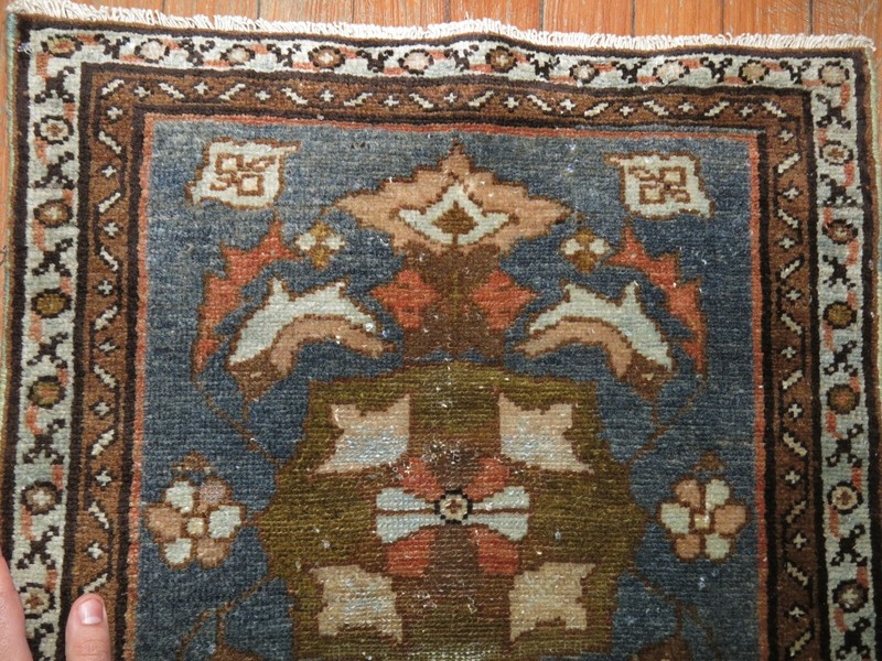 Antique NW Malayer Poshti Rug 1'9''x2' gallery