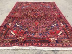 Vintage Distressed Hand Made Traditional Oriental Wool Carpet Rug 133x104cm