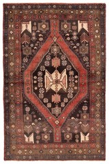Vintage Hand-Knotted Area Rug 4’7″ x 7’1″ Traditional Oriental Wool Carpet