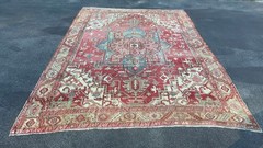 ANTIQUE HAND WOVEN KAZAK HERIZ SERAPI 11X11FT RUGS