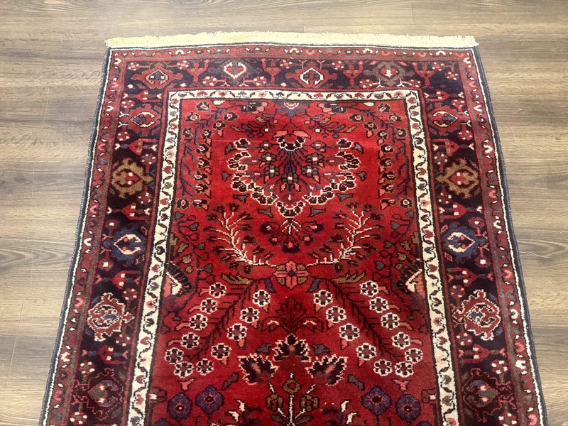 Red Per'sian Malayer Rug 2.6 x 8.6 Floral Antique Carpet gallery