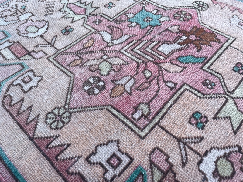 Bohemian Area Rug Handmade Wool Rug Turkish Vintage Traditional Rug 3,1 x 5,9 ft gallery