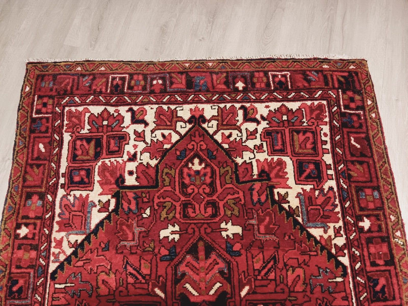 ESTATE 11 FEET RUNNER Circa 1950 VEGETABLE-DYE HANDMADE-KNOTTED WOOL RUG 586479 gallery