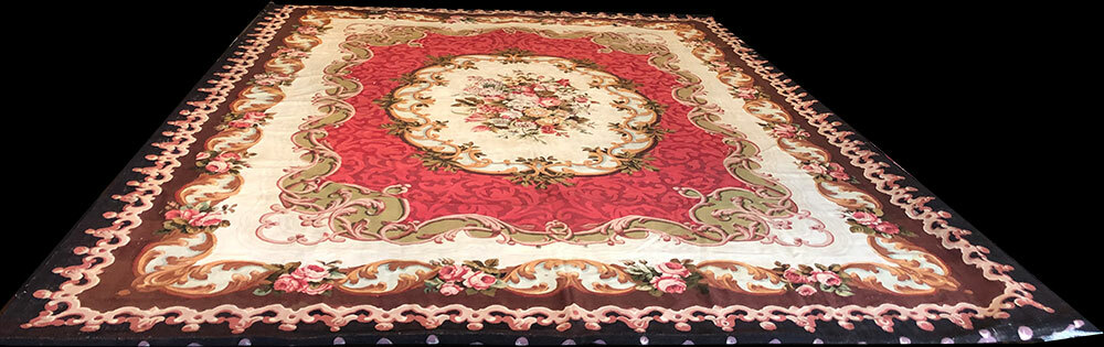 An Authentic Estate Found Mid 19th Century 11'-6'' x 15' French Aubusson Rug