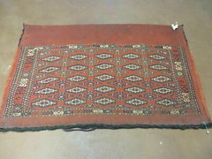2.5′ X 4′ Antique Handmade Turkoman Tribal Wool Rug Cushion Case Yamud Diamond