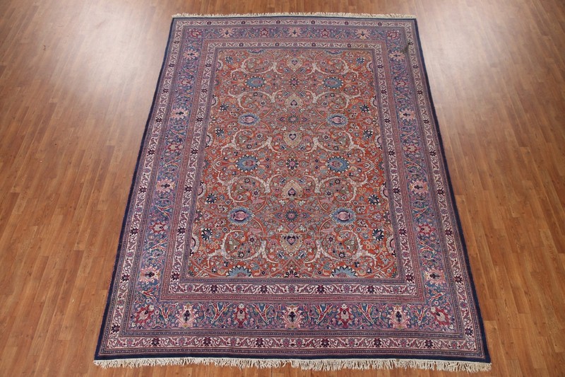 Antique Area Rug 9x12 ft.Vegetable Dye Oriental Handmade Living Room Wool Carpet gallery