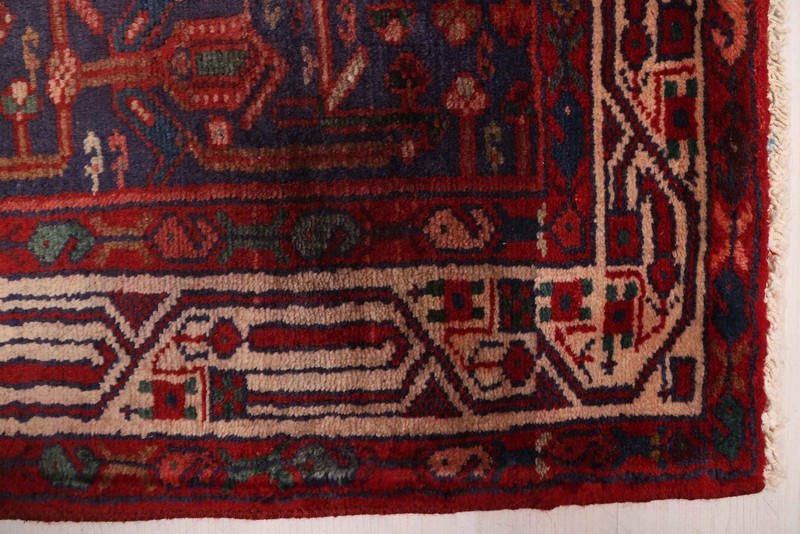 Vintage Hand-Knotted Area Rug 3'5" x 8'6" Traditional Oriental Wool Carpet gallery