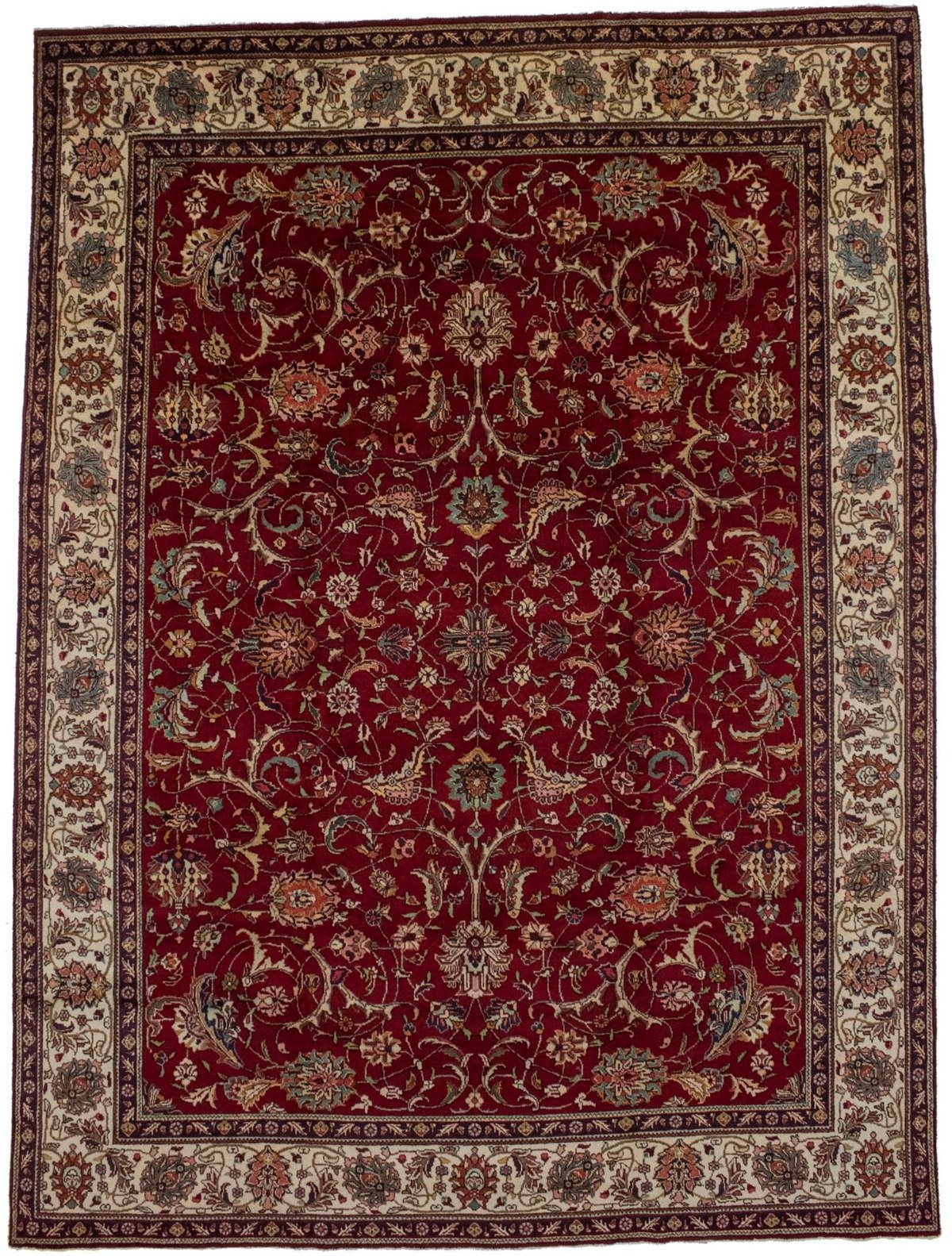 Vintage Handmade Wool Oriental Rug Classic Floral Design Home Decor 10x13 ft gallery