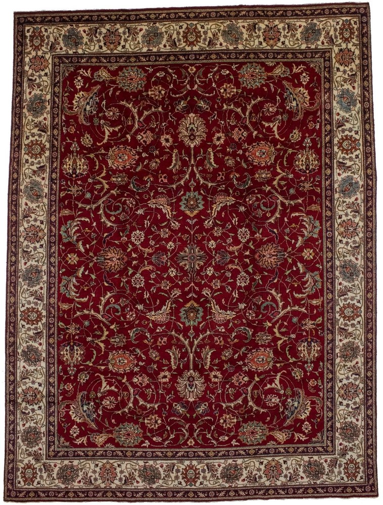 Vintage Handmade Wool Oriental Rug Classic Floral Design Home Decor 10x13 ft