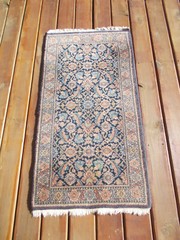 Karastan 2.2’x4′ Wool Rug Feraghan Pattern-Blues and Pinks