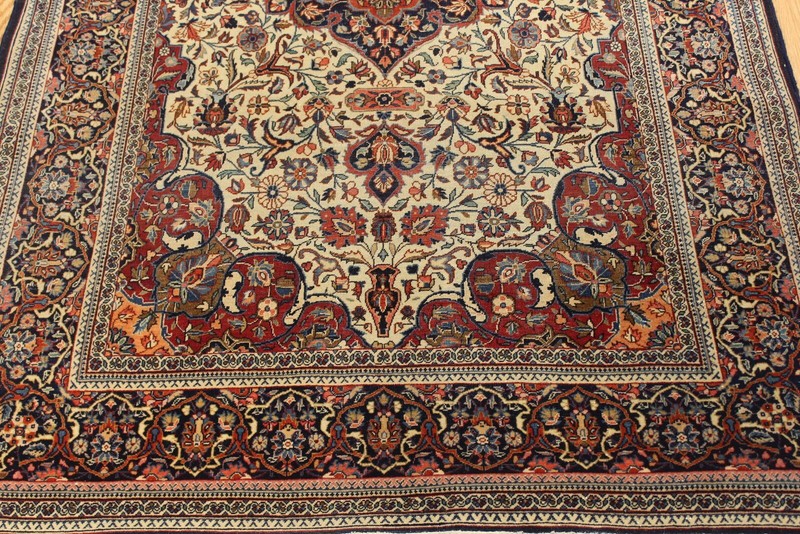 _ANTIQUE_HAND-MADE_RUG_7'X4' PRE 1900 KASSHAN ORIENTAL RUG Hand knotted Vintage gallery