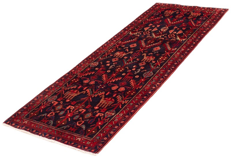 3'8" x 10'0" Vintage Hand-knotted Runner Rug Traditional Oriental Wool Carpet gallery