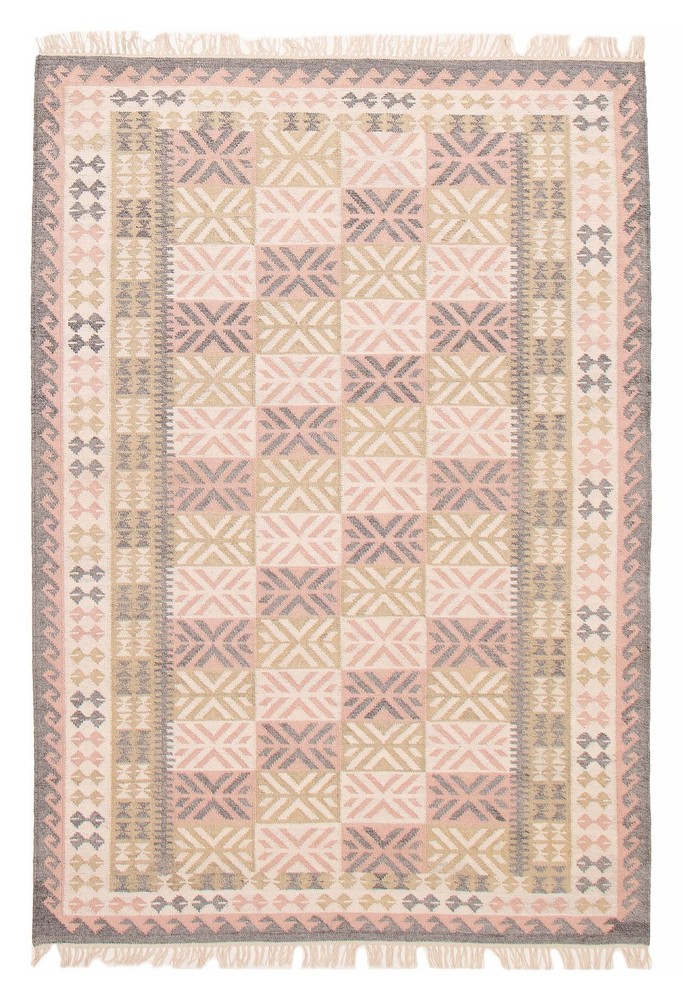 Vintage Hand Woven Area Rug 5'3" x 7'11" Traditional Wool Oriental Carpet