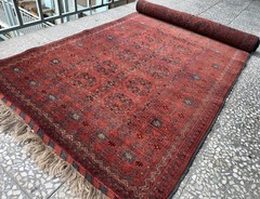 3×10 Afghan Hand Knotted Turkmen Rug Antique Bokhara Traditional Runner Carpet