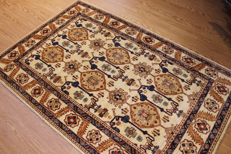 Fine Quality Handmade with Natural Wool Heriz Serapi Design RUST & CREAM COLORS gallery