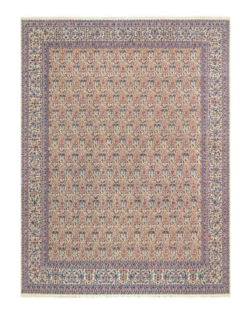 Per'sian Lavar Kirman Rug 9' 6" x 12' 7', Repeated Boteh Paisley Pattern
