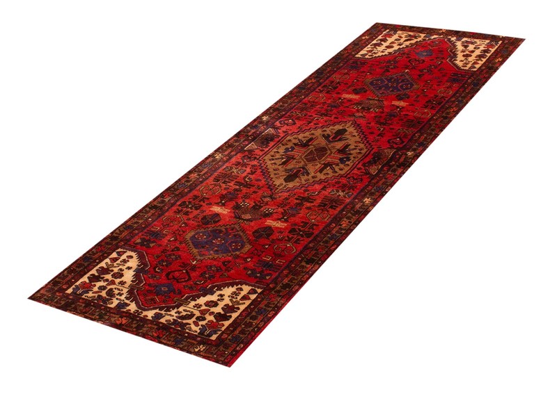 3'4" x 9'5" Vintage Hand-knotted Runner Rug Traditional Oriental Wool Carpet gallery