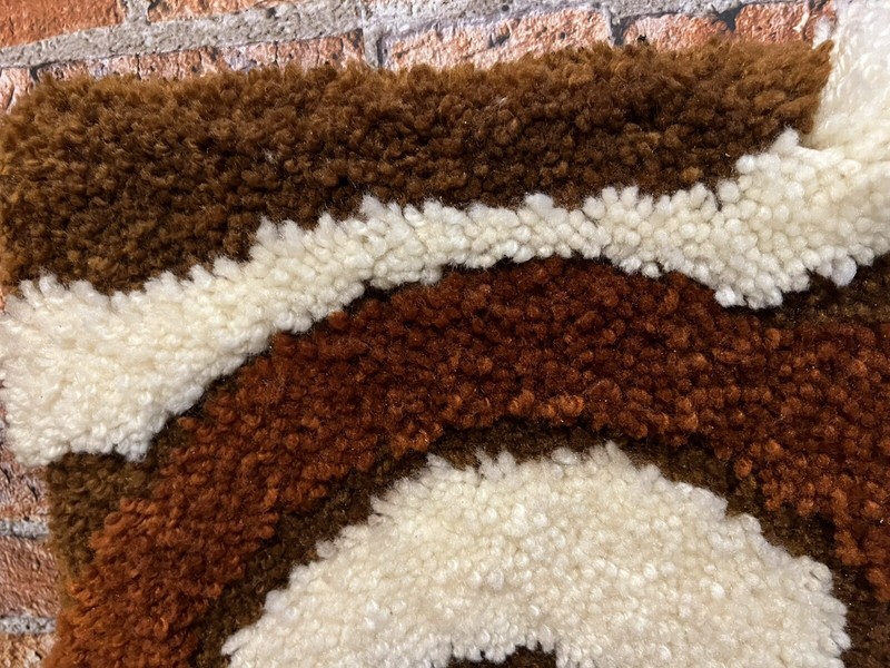 Vintage Framed Scandinavian Mid Century Danish Rya Rug Polish Rug Shaggy Rug gallery