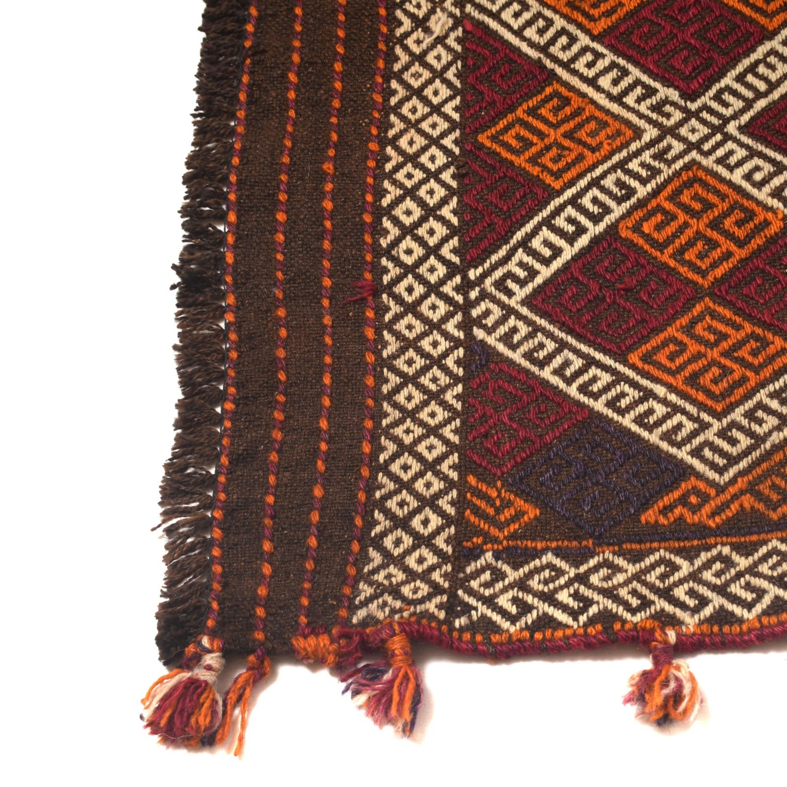 Handmade Kilim Runner Rug Vintage Tribal Oriental Hallway Carpet 8.7x2.3ft gallery