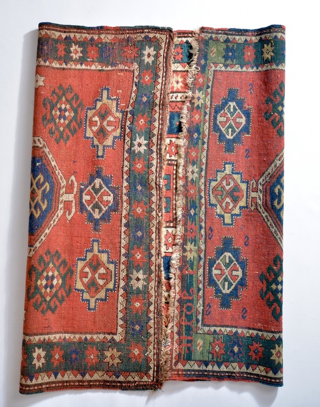 WORLD CLASS ANTIQUE INSCRIBED DATED CAUCASIAN ARMENIAN SEVAN KAZAK CARPET RUG gallery