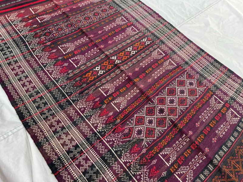 COLLECTORS ITEM 11.5X 4 ft Antique Maldari Belouch Nomad Full Embroidery Sistan gallery