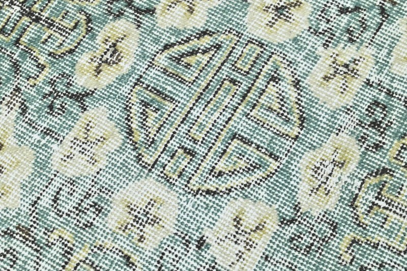 Oushak Turkish Vintage Rug 7x10 Kilim Rug Anatolian Handmade Boho Decor BLUE gallery