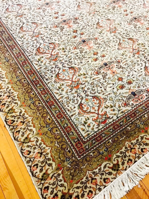Rare Ca1900-1939s Antique Wool Pile Muted Colors Ottoman Hereke Rug 6’6”x 9’7” gallery