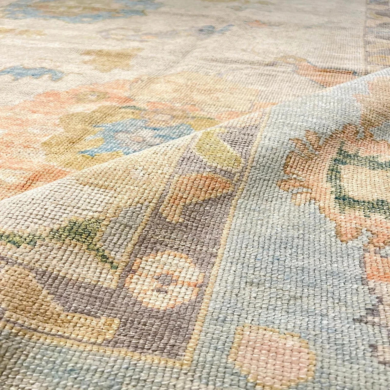 Vintage Turkish Oushak Large Livingroom Area Rugs 9x12 ft / 270x360 cm gallery