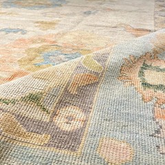 Vintage Turkish Oushak Large Livingroom Area Rugs 9×12 ft / 270×360 cm