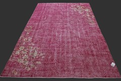 PINK Turkish Oushak Rug 6×9 Vintage Handmade Anatolian Small Doormat Kilim