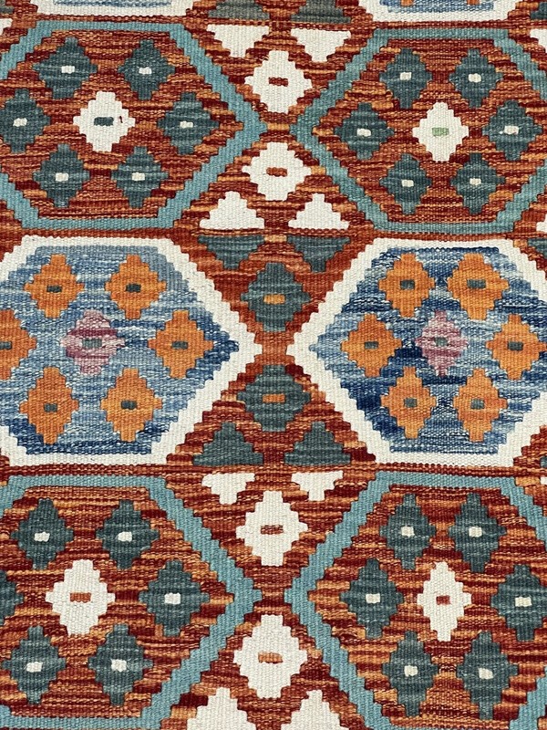 Vintage Kilim Traditional Hand Made Oriental Wool Kilim 5ftx3.2ft 159cmx109cm gallery