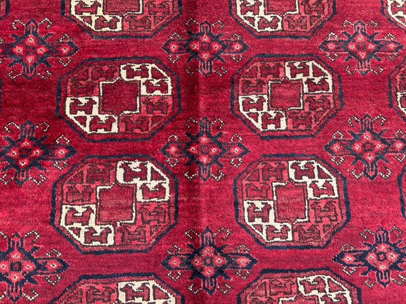 7x11 Red Vintage Turkmen Afghan Large Area Rug Hand Knotted Wool Tribal Hall gallery