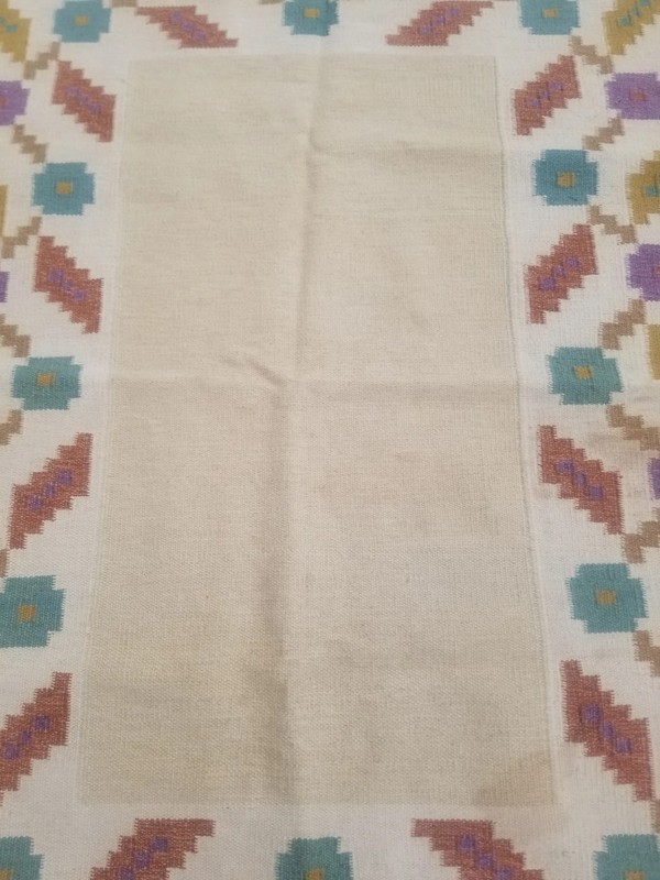 Fine Vintage Traditional Handmade Scandinavian Wool Multiclor Kilim 6.3x4.6 ft gallery