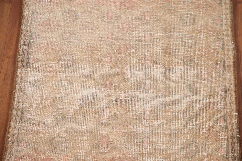 Handmade Oriental Wool Carpet Geometric Distressed Accent Rug 3x5 Ft Foyer Rug gallery