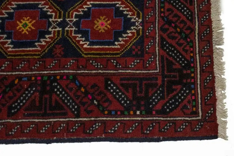 Handmade Vintage Oriental Rug Tribal Design Foyer Size Décor Carpet 3'3X6'6 ft gallery