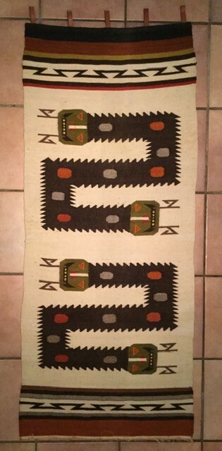 Peruvian Hand Woven Wool Wall Hanging Tapestry - RARE Vintage hanging   gallery