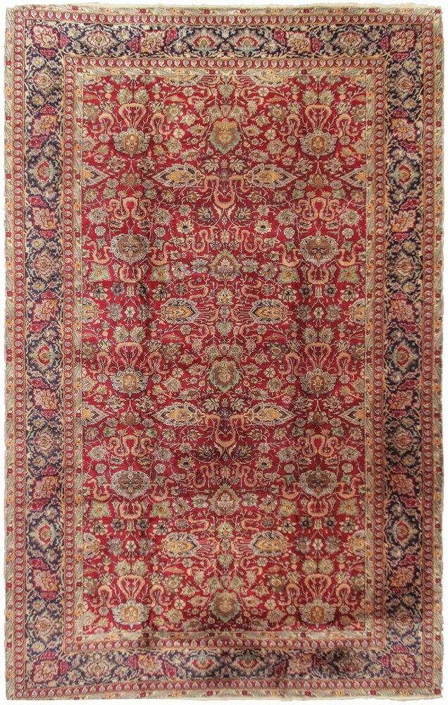 11x19 Exceptional Antique Manchester Wool Traditional Geometric Rug Red c.1890