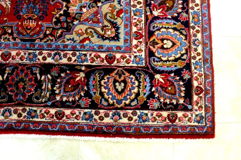 10X12 1960's GENUINE SIGNED 200+KPSI HAND KNOTTED VEGETABLE DYE WOOL MASHADD RUG gallery