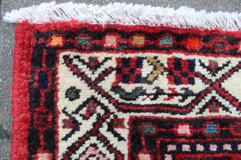 Vintage Hand Made Traditional Oriental Wool Red Narrow Long Runner 364x91cm gallery