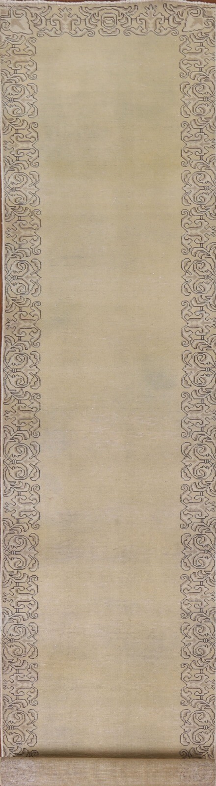 Hand-knotted Muted Traditional Bordered 16 ft. Long Runner Rug 15' 8" x 2' 8" gallery