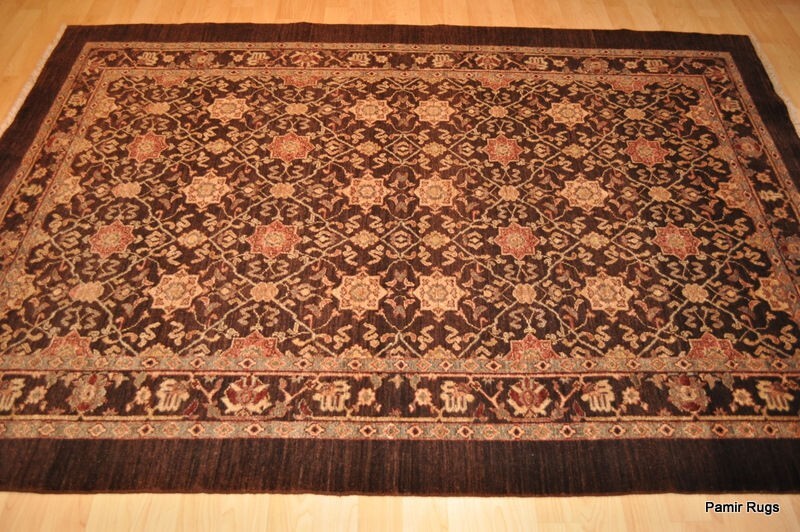 _HAND_MADE_FINE_RUG_BROWN_COLOR_5' x 7' Top Quality 100% vegetable dye natural gallery