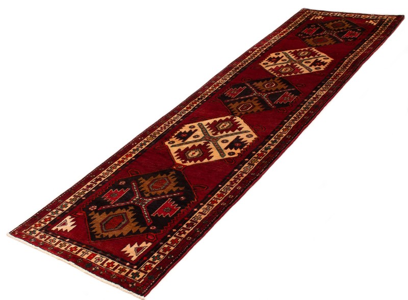 Vintage Hand-knotted Runner Rug 3'7" x 12'11" Traditional Oriental Wool Carpet gallery