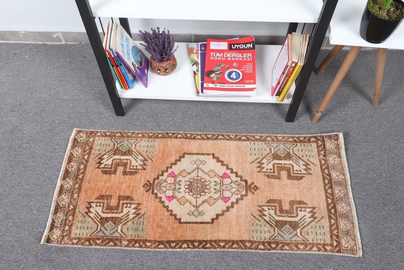 Turkish Rugs, Kitchen Rugs, Vintage Rug, Moroccan Rugs, 1.5x3.4 ft Small Rug gallery